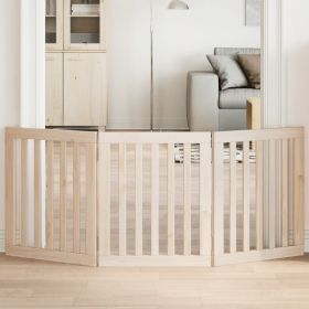 Dog Gate Set of 3 Poplar wood Foldable Dog Gate Rectangular